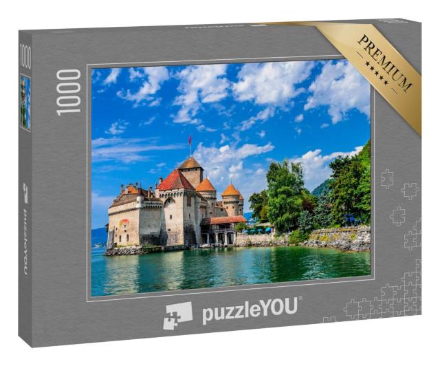 Puzzle 1000 Teile „Beeindruckendes Schloss Chillon, Montreux, Schweiz“