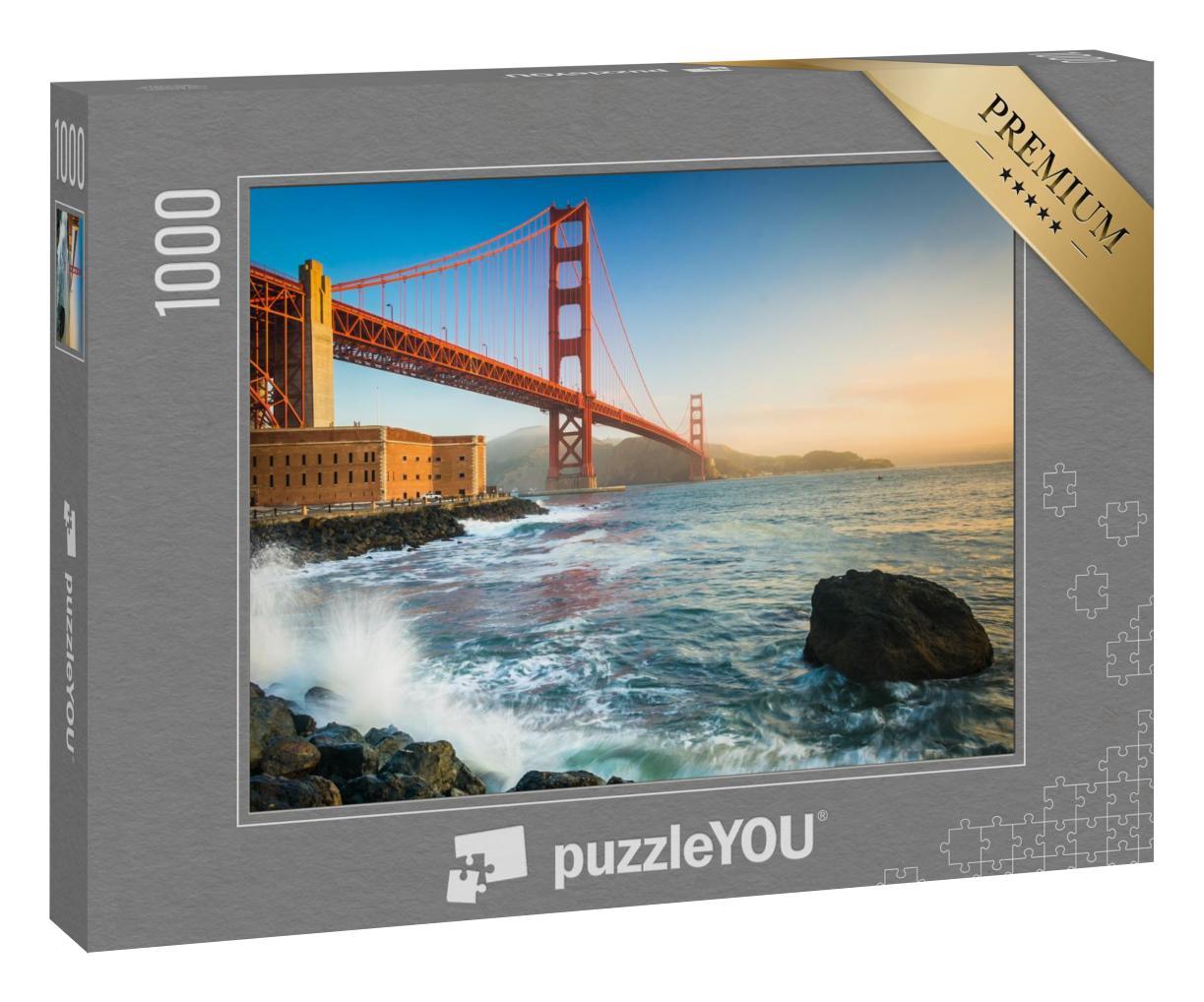 Puzzle 1000 Teile „Golden Gate Bridge im Sonnenaufgang“
