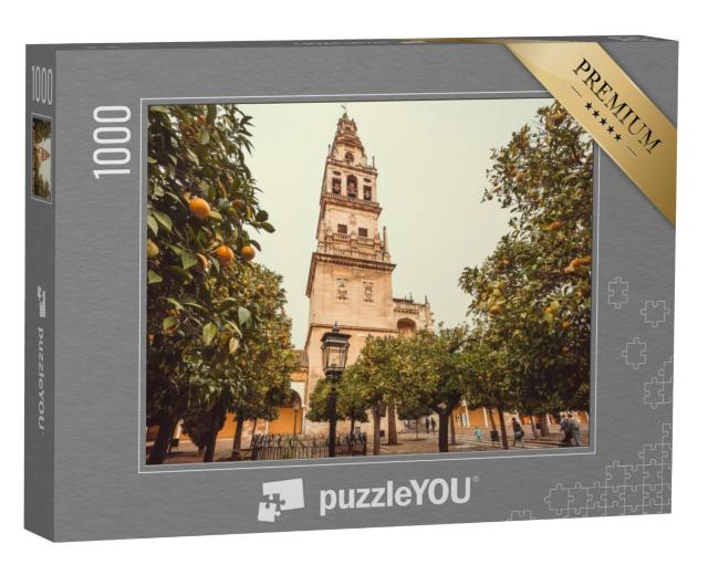 Puzzel 1000 stukjes „Sinaasappelbomen bij de klokkentoren van de Mezquita van Córdoba“