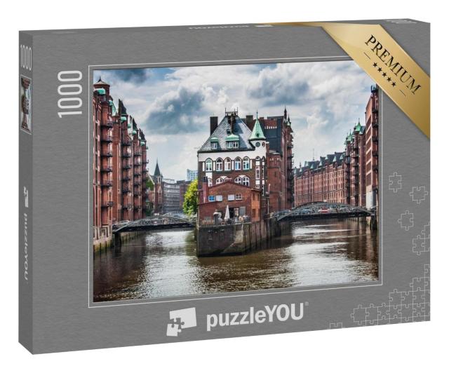 Puzzle 1000 Teile „Die berühmte Speicherstadt in Hamburg“