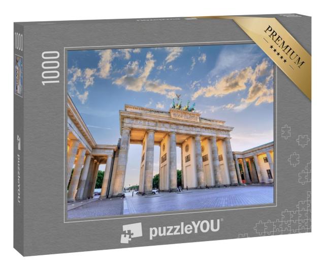 Puzzle 1000 Teile „Berlin: Brandenburger Tor bei Sonnenuntergang“