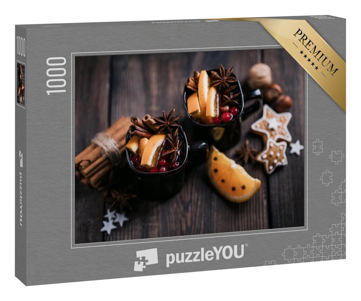 Puzzle 1000 Teile „Weihnachtsdessert mit Orange und Zimt“