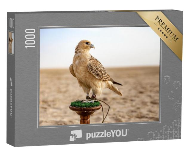 Puzzel 1000 stukjes „Oplettende valk in de woestijn“