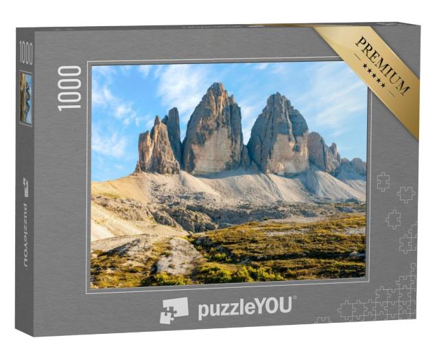 Puzzel 1000 stukjes „De drie toppen in de avond, Dolomieten, Zuid-Tirol“