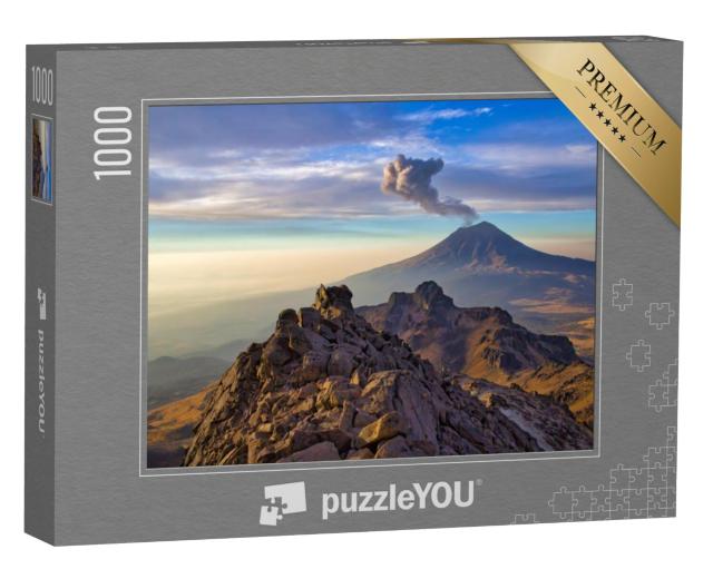 Puzzel 1000 stukjes „Uitbarsting van de vulkaan Popocatepetl in Mexico“