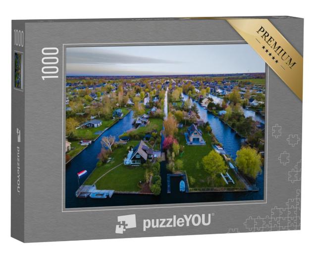 Puzzel 1000 stukjes „Kleine eilandjes in de Vinkeveense Plassen, bij Vinkeveen“