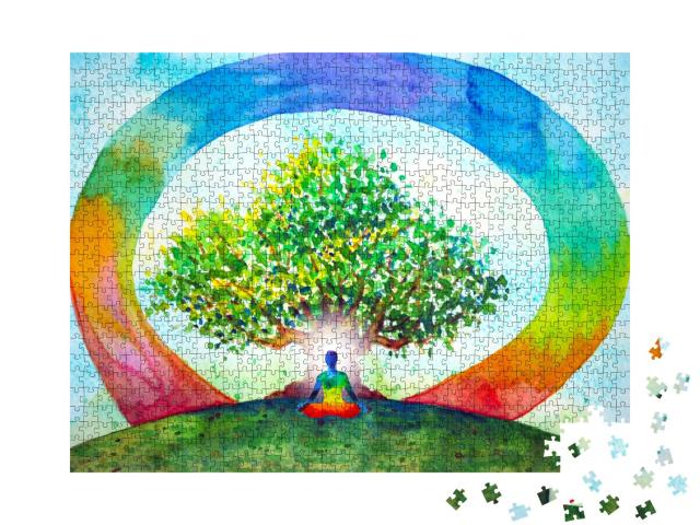 Puzzle 1000 Teile „Meditation, abstrakte Farben“