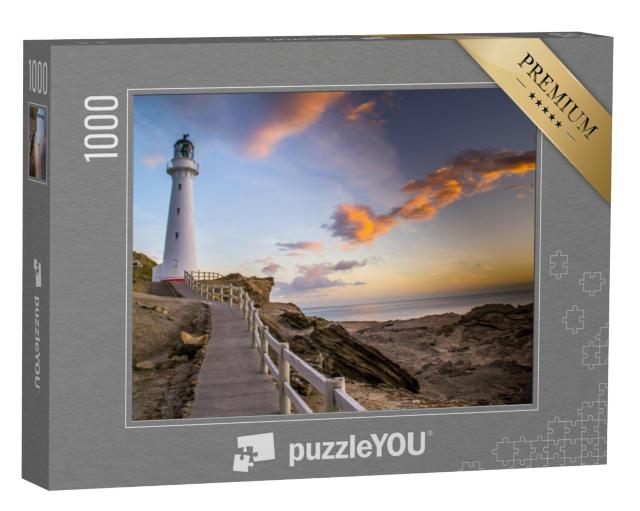 Puzzel 1000 stukjes „Castlepoint-vuurtoren op het Noordereiland van Nieuw-Zeeland“