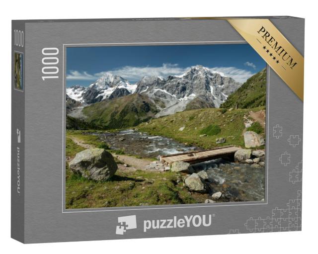 Puzzel 1000 stukjes „De Ortler Alpen bij Sulden (Zuid-Tirol, Italië)“