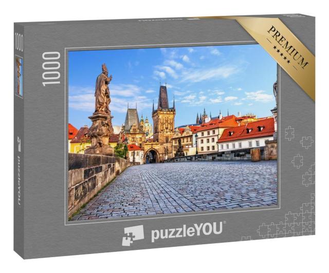 Prag Karlsbrücke bei Nacht Puzzle 1000 Teile Tschechische Republik Moldau 