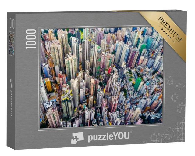 Puzzel 1000 stukjes „Hongkong in vogelvlucht“