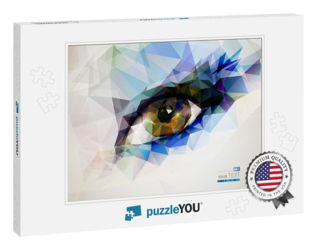 Female Eye Created from Polygons... Jigsaw Puzzle