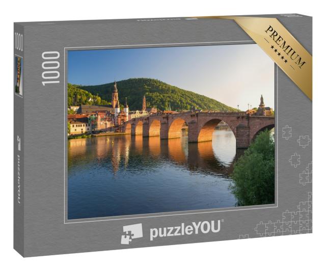 Puzzle 1000 Teile „Alte Brücke von Heidelberg über den Neckar, Baden-Württemberg“