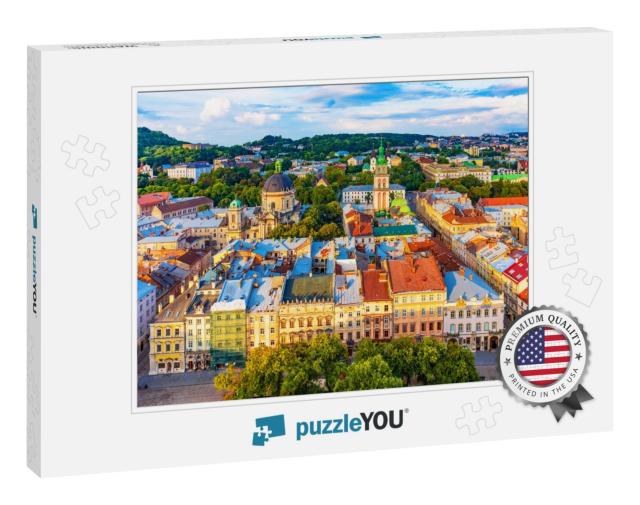 Scenic Summer Aerial View of the Market Square Architectu... Jigsaw Puzzle