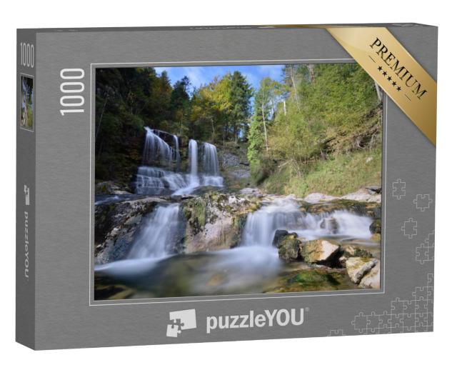 Puzzel 1000 stukjes „Weißbach waterval bij Inzell in de Beierse Alpen“