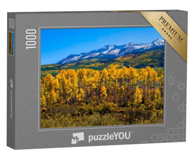 Puzzel 1000 stukjes „Colorado met espenbomen in de herfst“