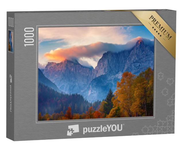 Puzzel 1000 stukjes „Triglav bergtop bij zonsopgang, Slovenië, Triglav Nationaal Park“