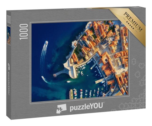 Puzzle 1000 Teile „Blick aus der Luft auf Dubrovnik, Kroatien“
