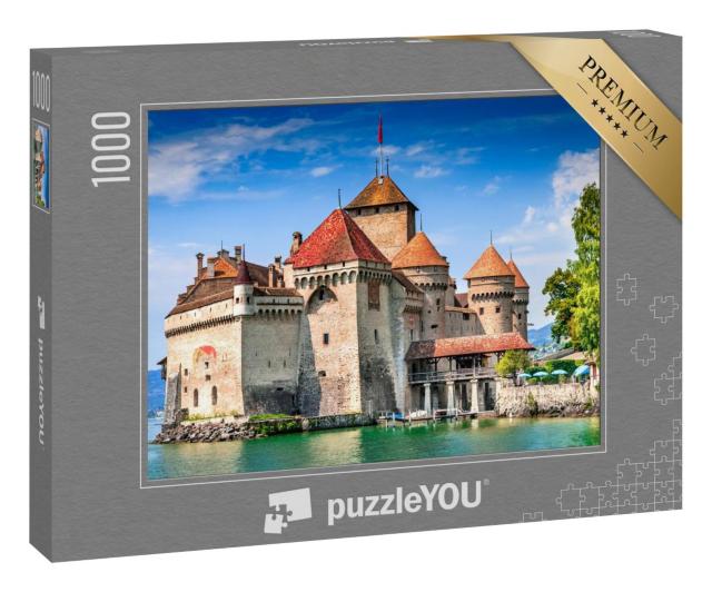 Puzzle 1000 Teile „Schloss Chillon bei Montreaux am Genfer See, Schweiz“