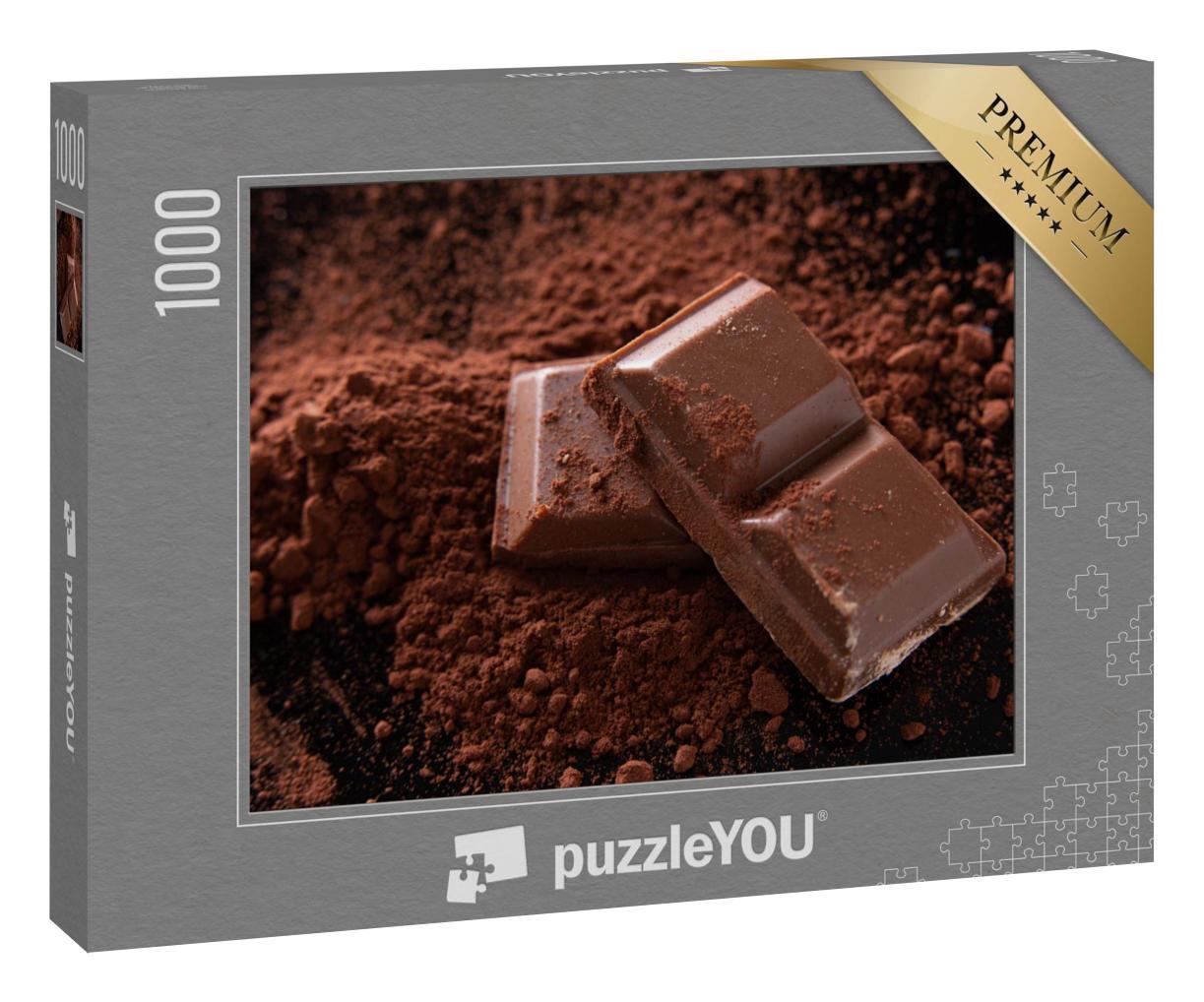 Puzzle 1000 Teile „Schokolade und Kakaopulver“