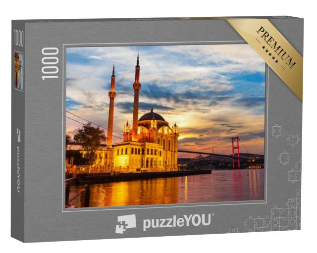 Puzzel 1000 stukjes „De Grote Keizerlijke Moskee van Istanbul in het licht van de nacht“