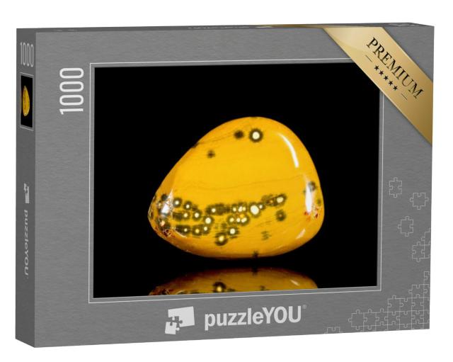 Puzzel 1000 stukjes „Verbrijzelde gele jaspis, mineralogie“