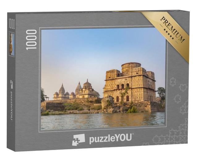 Puzzel 1000 stukjes „Bundela kenotafen bij Kanchan Ghat in Orchha“