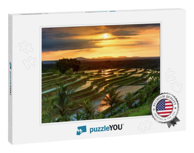 Famous Jatiluwih Rice Terraces on Bali During Sunrise, In... Jigsaw Puzzle