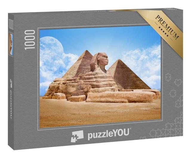 Puzzle 1000 Teile „Pyramiden mit Großer Sphinx, Ägypten“
