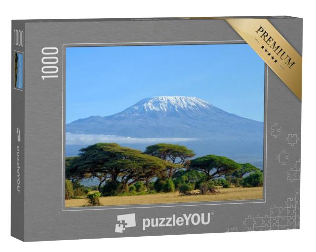 Puzzel 1000 stukjes „Sneeuw op de top van de Kilimanjaro in Amboseli“