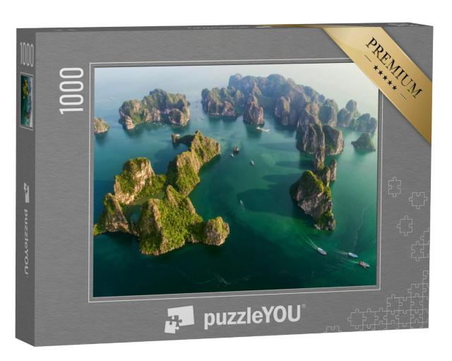 Puzzel 1000 stukjes „Prachtige Halong Bay, Vietnam, Zuidoost-Azië. UNESCO Werelderfgoed“