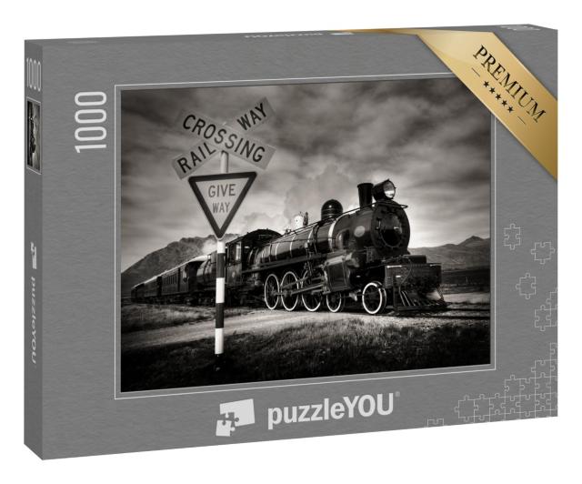 Puzzle 1000 Teile „Alte Dampflokomotive, Kingston, Neuseeland“