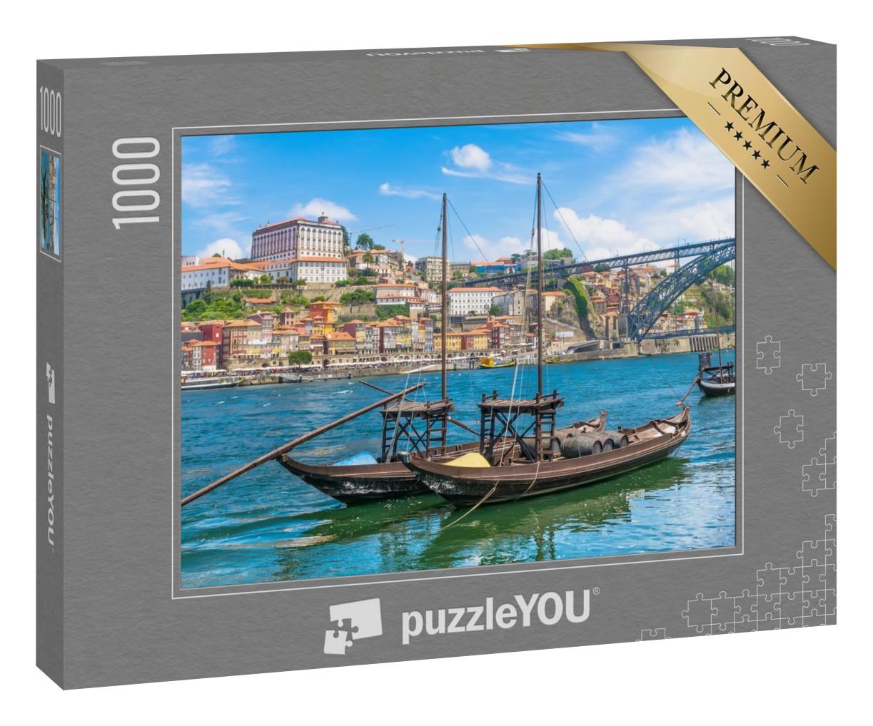 Puzzle 1000 Teile „Schöner Blick auf den Fluss Douro, Porto, Portugal“