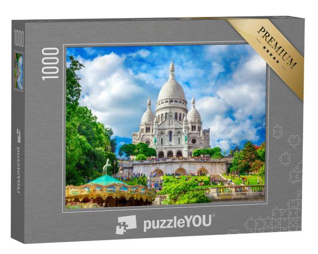 Puzzel 1000 stukjes „Prachtige Sacre Coeur basiliek, Montmartre, Parijs“