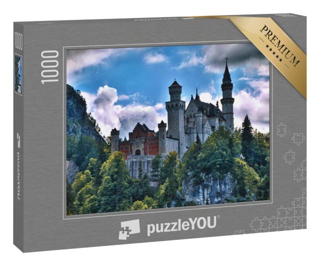 Puzzle 1000 Teile „Majestätisch: Schloss Neuschwanstein im Allgäu“