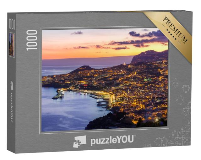 Puzzel 1000 stukjes „Funchal bij nacht, Madeira, Portugal“