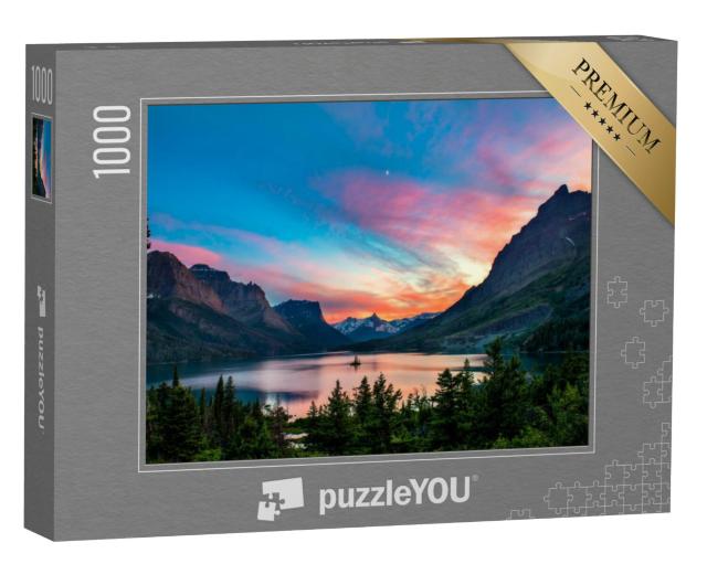 Puzzel 1000 stukjes „Zonsondergang boven St Mary Lake“