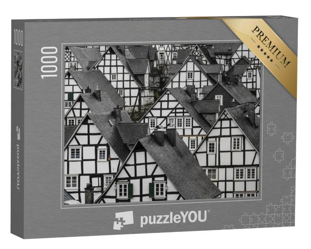 Puzzel 1000 stukjes „Traditionele vakwerkhuizen“