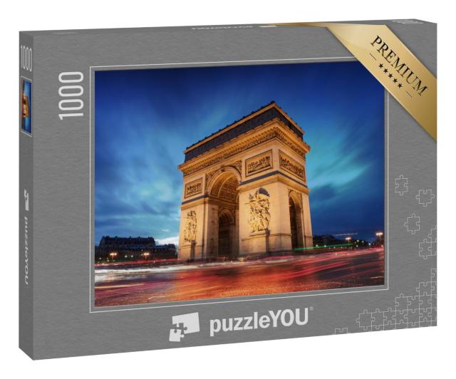 Puzzle 1000 Teile „Arc de Triomphe: Paris bei Sonnenuntergang“
