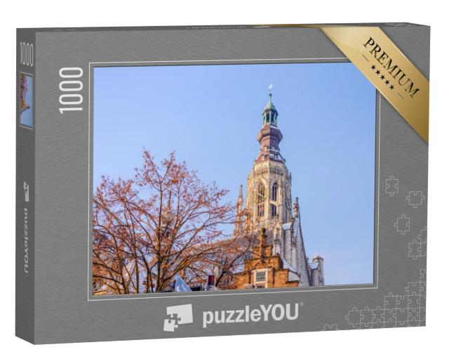 Puzzel 1000 stukjes „Stad Breda met de Grote Kerk“