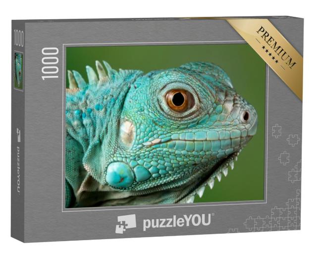 Puzzel 1000 stukjes „Blauwe leguaan“