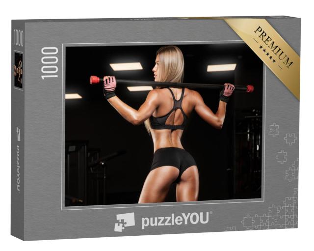 Puzzel 1000 stukjes „Sexy: Poseren terwijl je met een halter traint“