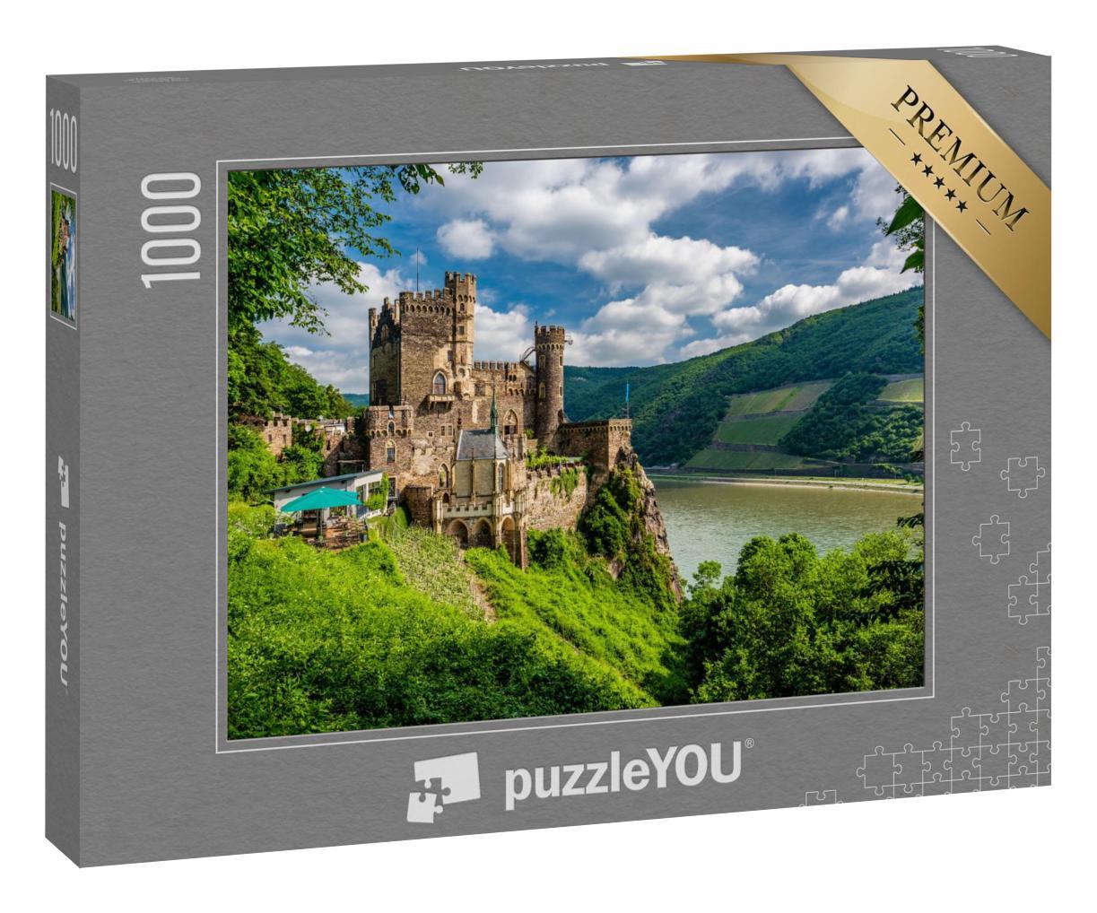 Puzzle 1000 Teile „Burg Rheinstein im Rheintal“