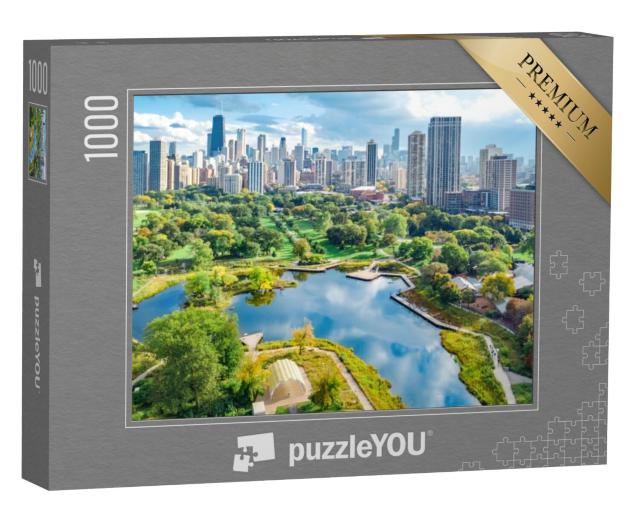 Puzzel 1000 stukjes „Skyline van Chicago, Illinois, VS“