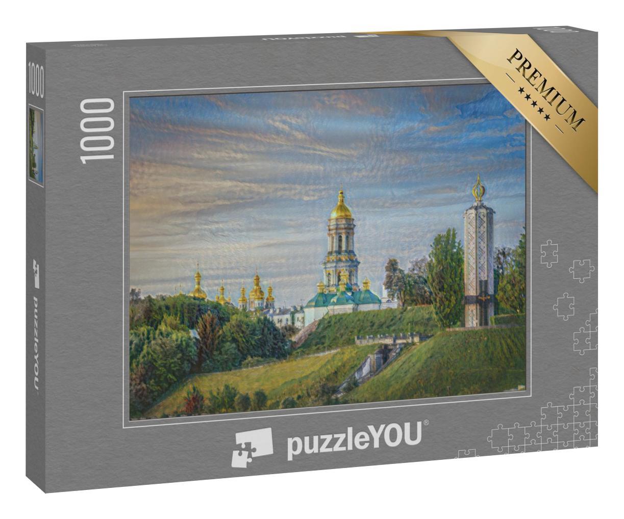 Puzzle 1000 Teile „im Kunst-Stil von Claude Monet - Kloster Kiew - Puzzle-Kollektion Künstler & Gemälde“