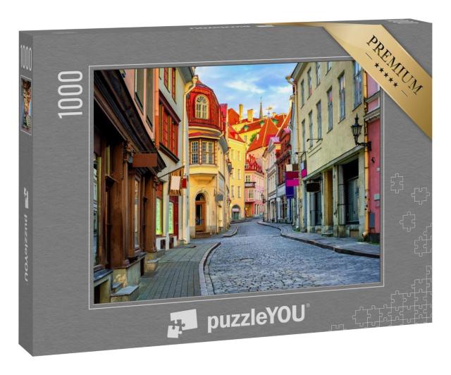 Puzzle 1000 Teile „Gasse in der Altstadt von Tallinn, Estland“