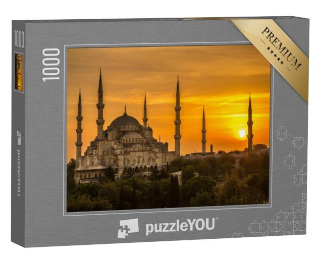 Puzzel 1000 stukjes „Zonsondergang bij de Blauwe Moskee“