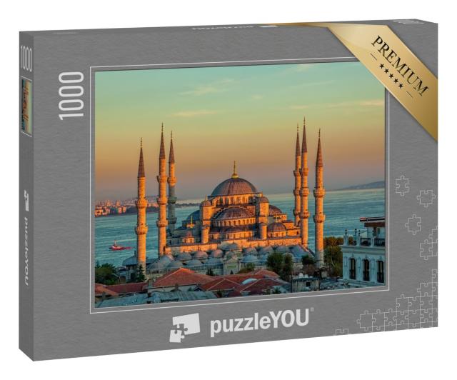 Puzzle „Die Blaue Moschee bei Sonnenuntergang, Istanbul“