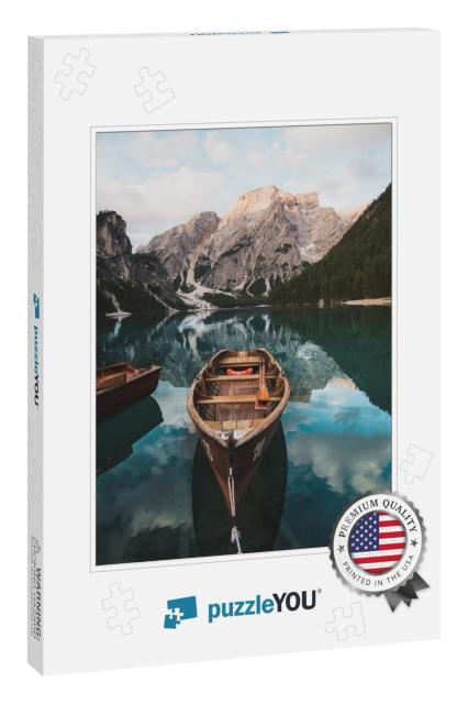 The Lago Di Braies in Italy... Jigsaw Puzzle