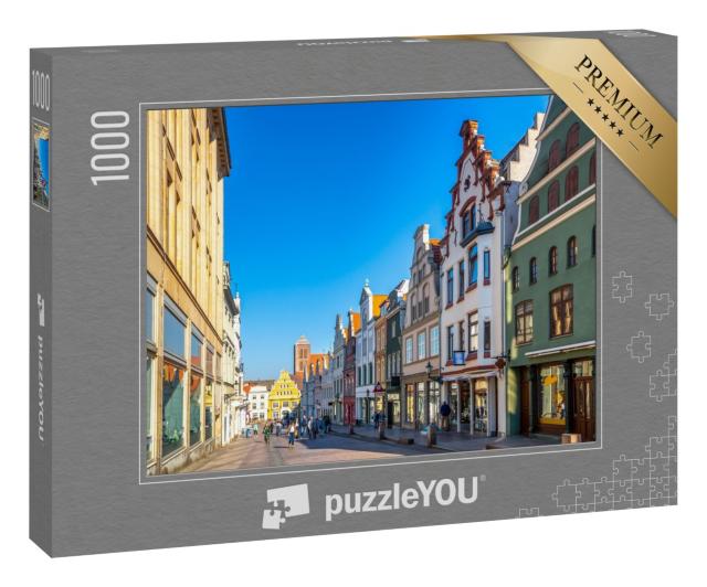 Puzzle 1000 Teile „Malerische Altstadt von Wismar, Deutschland“
